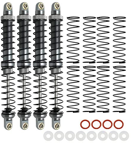 RXZIXYL Metall 70mm 80mm 90mm 100mm 110mm 120mm Stoßdämpfer Öldämpfer für 1/10 RC Crawler Auto Axial SCX10 AXI03007 RBX10 D90 TRX4 (Black 110mm)