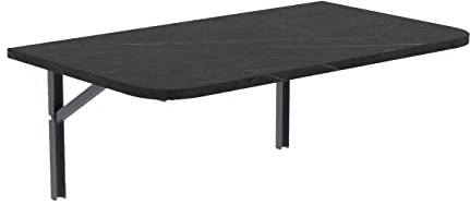 AKKE Klapptisch Wandklapptisch Esstisch - Klappbar Faltbar Platzsparend - Abgerundete Ecken - 90cm x 60cm - Trockener Stein