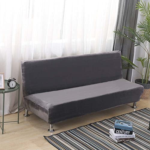 Sofabezug Ohne Armlehnen Grin Leder 3 /2 Sitzer Sofabettüberzug Jacquard Armlose Polyester, Spandex, Stretch, Für Liegestuhl, Couch, Sofa-Schonbezug, Schonbezug ( Color : X , Size : 120-150cm/47.2-59i