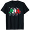 Geschenkideen für Mofa Fahrer Motorroller Scooter Rollerfahrer Italien Flagge T-Shirt Schwarz Kurzarm EU S