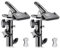 KAGYOKU 2 PCS Heavy Duty Metal Clamp Holder with 5/8 Light Stand Attachment Reflector Clamp with Umbrella Hole and Screw Mount for Photo Studio Reflectors