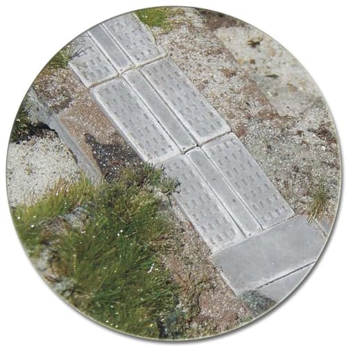 modellbahn-exklusiv Juweela 21627 - Kolonnenweg Lochplatten Beton, 60 Stück, Spur N, 1:160