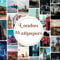 London wallpapers: 8.5x8.5, 20 Captivating Double-Sided Sheets - Artistic Bookshelf Imagery for Scrapbooking, Versatile Medium for Crafts, Collage, and Card Crafting