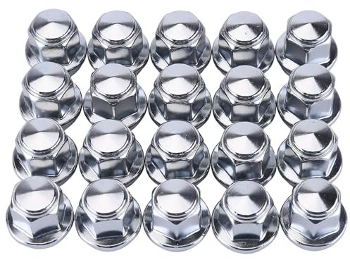 20x Radmuttern Kompatibel für Ford 46708 5114407 Auto Radmutter Leichtmetallfelgen M12 x 1,5 Chrom Plated Radmuttern Nuts
