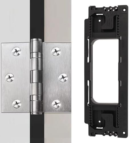 Door Hinge Jig, Door Hinge Mortiser, Hinge Installation Kit for 1/4” Round Corner Hinge, 5/8” Round and Square Hinge, Hinge Router Template for All Standard Doors