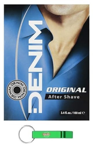 12x DENIM Classic After Shave - Perfekt, um die Haut frisch zu lassen, 100ml + Beni Culinari Kostenloser Schlüsselanhänger