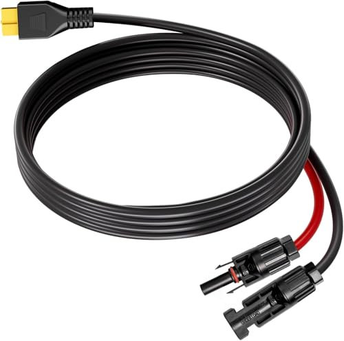 FOSSiBOT Solarkabel mit XT60 Stecker, XT60 Verlängerungskabel 5m Solar Ladekabel F1200 Portable Powerstations, Solargeneratoren, 14 AWG