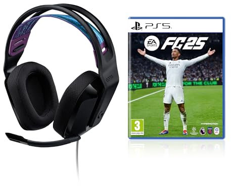 Logitech G335 Casque Gaming Filaire et EA Sports FC 25 (PS5 - Playstation 5), Kit groupé - Noir