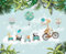 Papier peint panoramique Enfants - Animaux - Largeur 130 cm x Hauteur 106 cm