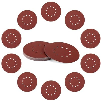 Pack of 35 Sanding Discs 225 mm Velcro, Sandpaper 10 Holes 400 Grits for Drywall Sanders Sanding Giraffe Long Neck Sanders Sanding