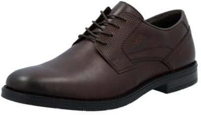 Rieker Herren Halbschuh Herren braun | Hellbraune Rieker Schnürschuhe aus Glattleder mit weicher Decksohle, modernen Nähten und sicherem Halt für den Alltag.