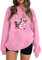 Generisch Rose Pulli schlüsselanhänger Herz entspannung Geschenk Damen Sweatshirt ohne Kapuze 1 Euro Artikel Geschenke Valentinstag männer Pullover Teenager mädchen
