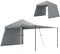 Outsunny Pergola da giardino 3x3m, tenda pieghevole pop up, tende laterali aggiuntive, gambe inclinate regolabili, borsa per il trasporto su ruote, grigio chiaro