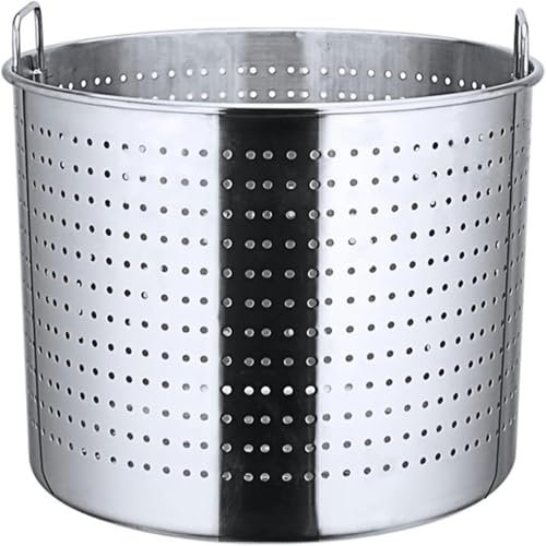Genérico Olla para Sopa Multifuncional con colador, Olla para cocinar, Olla para Caldo, Cesta para vaporera de Acero Inoxidable, Olla para hervir mariscos, Olla para cocinar Pasta, Cesta para Vaporer