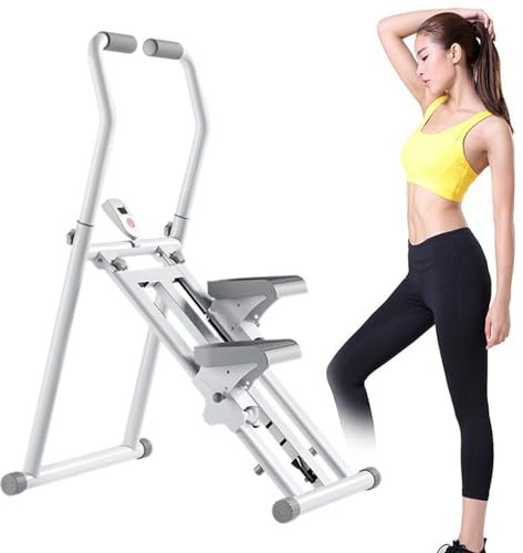 ROGHA Macchina Vertical Climber Stepper Scala con LED Pieghevole Mountain Climbing Exercise Machine 242Lb Fitness Step per Allenamento in Palestra a Casa Cardio Training