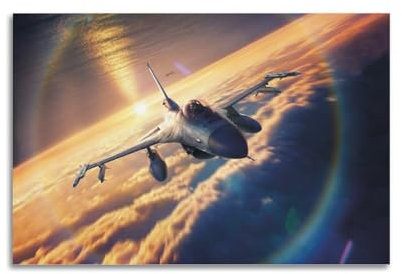 XFPMXC Fighter Jet Poster F-16 Kampffalke, Kampfflugzeug, dekoratives Gemälde, Leinwand, Wandkunstwerke, Bild, 30 x 45 cm
