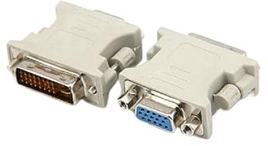 OMTUWORZ Adaptador DVI 24 + 1 Macho a VGA Hembra, Adaptador de Monitor de Ordenador DVI a VGA, Cabezal de conversión de vídeo, 1 ud.