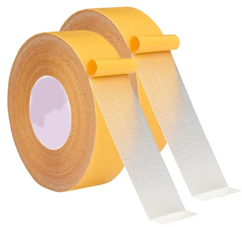 COYUN 2 Rollen Doppelseitiges Klebeband Strapazierfähig Extra Stark Transparent Super Klebrig Spurlos Klebeband Doppelseitig Dünn für Teppich Foto Wand Küche Zuhause Schule, 2cm x 10m