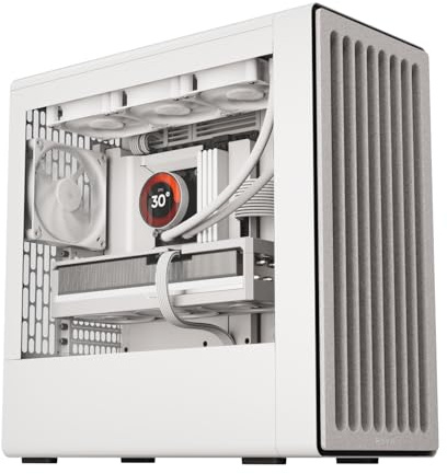 HAVN BF 360 ATX Mid Tower PC Case – Semi-Open SGCC Steel Frame, SimpliCable Cable Management, Detachable Top Bracket, Quiet Operation, Premium Steel Build – White
