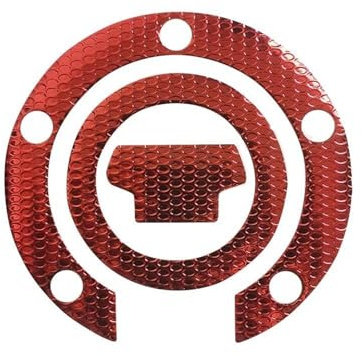 Gas Serbatoio Carburante Tappo Della Copertura Della Protezione Pad Adesivo Decalcomania Per Y&amaha YZF-R1/R6 FZ1 FZ6 FZ6R FZ07 MT07 FZ09 MT09 FJ09 FJR1300 Personalizzazione unica(rosso)