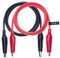 Cocodrilo Clips Eléctrico Aislado Cable Multímetro Conductores de Prueba Caimán Doble Punta Cable Probador de Voltaje (0.5 Metros/Rojo y Negro)