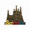 Barcelona 3D Sagrada Familia Refrigerator Magnet Resin Travel Souvenirs,Handmade Home & Kitchen Decoration Spain Fridge Magnet Collection Gift