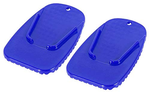 F FIERCE CYCLE 2pcs Motorcycle Kickstand Pad Stand Side Stand Extension Pad Blue