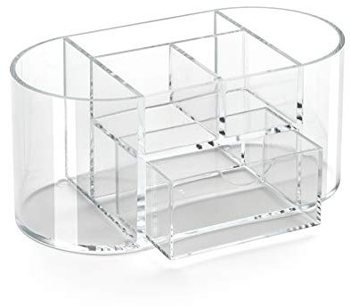 Osco Schreibtisch-Organizer aus transparentem Acryl mit Schublade