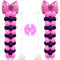YALLOVE Set di 2 Supporti per Palloncini in Metallo Resistente, Altezza Regolabile da 40 cm a 3,2 m, Design con Asta Filettata