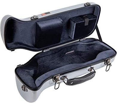 Crossrock Fiberglas-Altsaxophonkoffer – inklusive Zubehörtasche, abnehmbare Schultergurte, TSA-Schloss