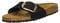 Birkenstock - Sandali Bio Arizona Donna Metallizzato, Nero, 36 EU Estrecho
