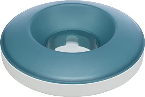 TRIXIE Slow Feeding gamelle Rocking, en Plastique/TPR, 0,5 l/ 23 cm, Gris/Bleu - 25285