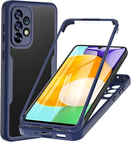 betterfon 360 Grad Hülle Kompatibel mit Samsung Galaxy A33 5G | Handyhülle mit eingebautem Displayschutz für Galaxy A33 5G | Blau