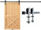 VEVOR 244cm Schiebetürbeschlag I-förmig Schiebetürsystem mit 2-teiligen Schienen 150kg Tragfähigkeit Laufschiene Ideal für Schiebetüren mit Türstärke von 32-45mm, Türbreite von 1,12-1,32m