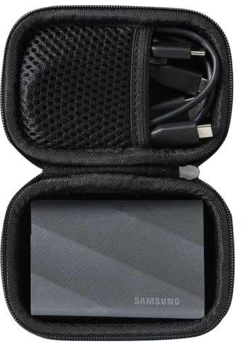 HERMIT SHELL Hard Travel Case for Samsung Portable SSD T9 Portable SSD 4TB/ 2TB/ 1TB, USB 3.2 External Solid State Drive (for 1 Hard Drives)