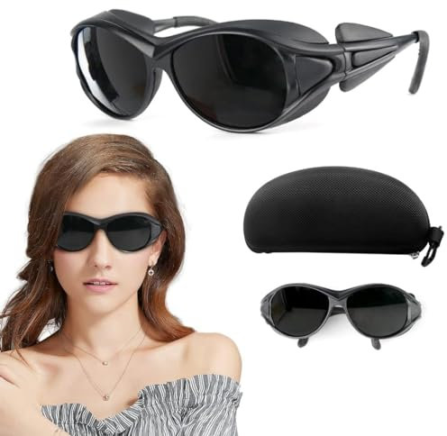 red mitochondria Schutzbrille, IPL 200-2000nm UV Schutzbrille Infrarot Schutzbrille Laser Schutzbrille für Rotlichttherapie IPL Haarentfernung Laser Kosmetologie Solarium