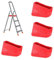 NIYATA 4Pcs Patin Escabeau 50x20 Tubesca, Embout Escabeau en Caoutchouc,Remplacement Pieds Escabeau,Pied Escabeau pour Echelles à Chevrons,Portection de L'échelle,Rouge