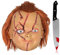 Yearsahrk Chucky Maske - Horror Ghost Scary Killer Vollkopf - Karneval Halloween Cosplay Kostüm Requisiten (2Pcs)