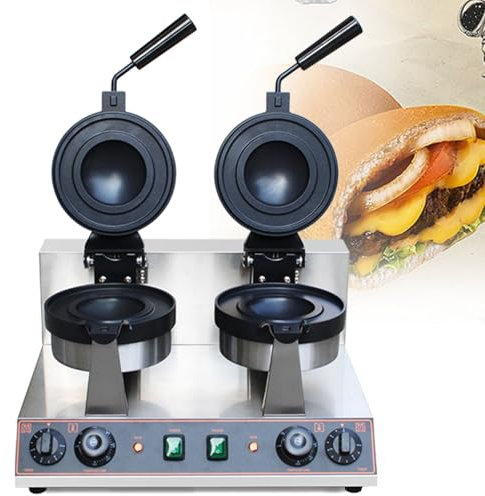 Commercial waffle maker,Electric Burger Waffle Maker,Stainless Ice Cream Waffle Maker,Temperature Controlled Bread Toaster,220V