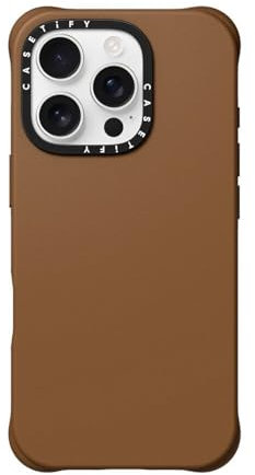 CASETiFY BioVeg Schutzhülle für iPhone 16 Pro aus Kunstleder, strukturiert, 1,5 m Fallschutz, kompatibel mit Magsafe, Hellbraun