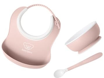 BabyBjörn Kindergeschirr, 3 Teile, Blassrosa