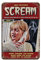 FDKLK Scream Horror-Film-Poster, Blechschild, Vintage, Metall, Pub, Club, Café, Bar, Zuhause, Wandkunst, Dekoration, Poster, Retro, 20 x 30 cm