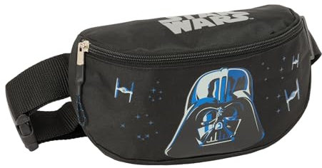 Star Wars Rebellion Gürteltasche für Kinder, ideal für Jugendliche und Kinder verschiedener Altersgruppen, bequem und vielseitig, Qualität und Widerstandsfähigkeit, 23 x 9 x 14 cm, Schwarz, M, Casual