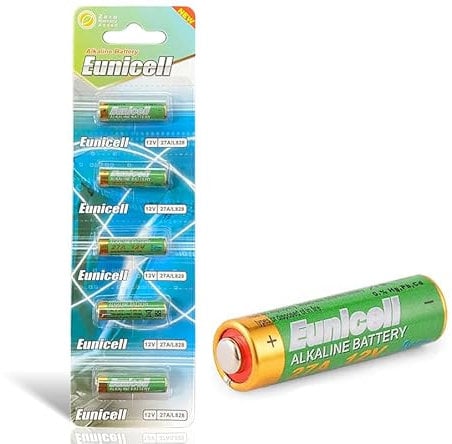 Pack of 5-27A L828 Eunicell 12V Alkaline Batteries - Suitable for use in LED lights, Digital Voice Recorders, Toys, Blood Glucose, Cholesterol Testing, Meters, Toys