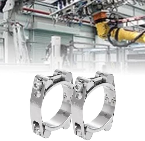 Zilimontt Lot de 2 colliers de serrage en T en acier inoxydable pour systèmes d'échappement et de refroidissement turbo haute pression - Gamme de 30 à 60 mm, conforme à la norme BSI, lot de 2 (35-45