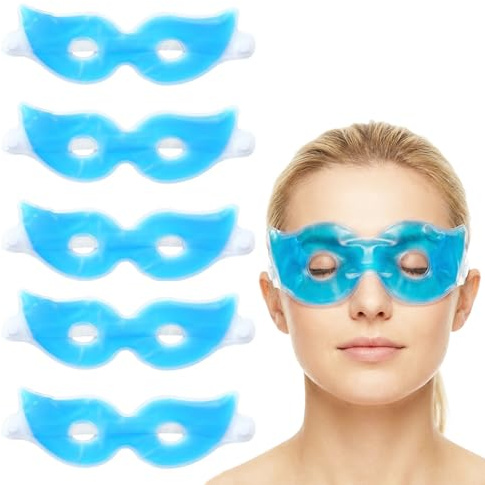 5 PCS Kühlende Augenmaske Kühlend Augenkühlmasken Nach Op Kühlmaske Augen Kühlmaske Kühlbrille Augen Kühlbrille Nach Augen Op Geeignet Bei Geschwollenen Augen Müdigkeit Augenringen Und Migräne（Blau）