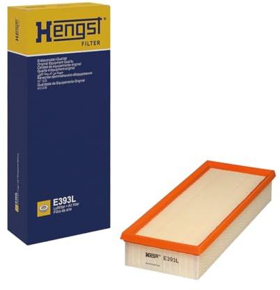 HENGST - Luftfilter E393L - Luft-Filtereinsatz für KFZ | Hochwertiger Motorluftfilter für Otto- oder Dieselmotor - Schutz für Motoren - Wasserbeständig
