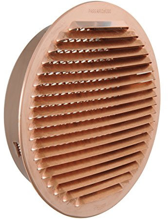 La Ventilazione GTRP200R Griglia Tonda da Incasso, Rame, ø 230 mm