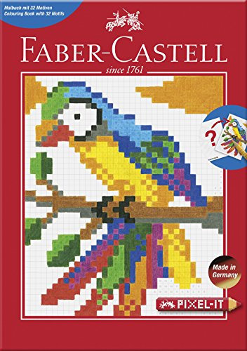 FABER-CASTELL 201572 - Pixel-it Ausmalbuch mit 32 Motiven, 1 Stück