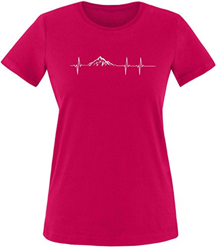 EZYshirt® Skifahren | Berg Frequenz | Snowboard Freestyle Winter Damen Rundhals T-Shirt